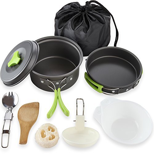 Camping Cookware Mess Kit for Backpacking Gear – Camping Cooking Set