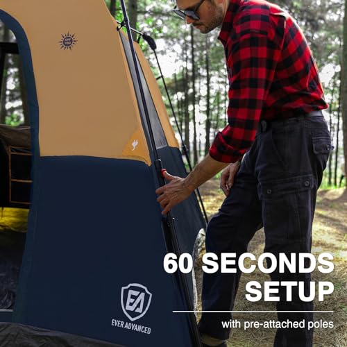 6 Person Blackout Camping Tent Instant Cabin Tents for Family with Rainfly
