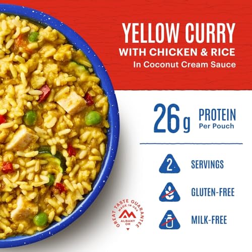 Yellow Curry w/ Chicken & Rice|Freeze Dried Backpacking & Camping Food|2 Servings