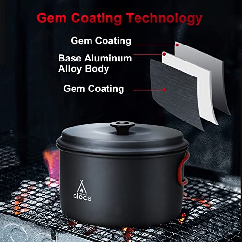 Camping Cookware Set Camping Gear,Compact Camping Pots & Pans Set