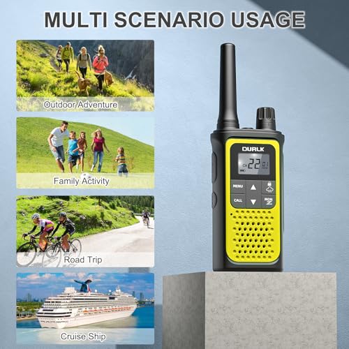 4pcs Rechargeable Walkie Talkies Long Range, Walkie Talkies for Adults