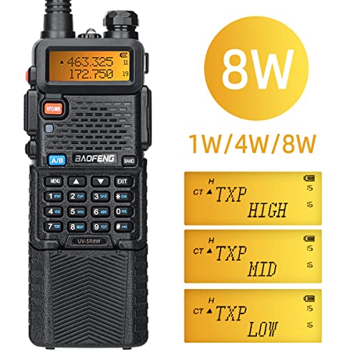 2pcs Radio UV-5R 8W Ham Radio Long Range UV5R Dual Band Handheld Walkie Talkies