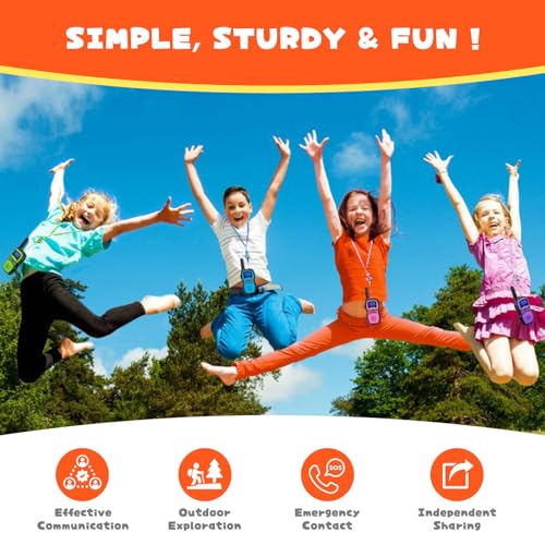 4pcs Walkie Talkies for Kids Adults,Long Range for Camping
