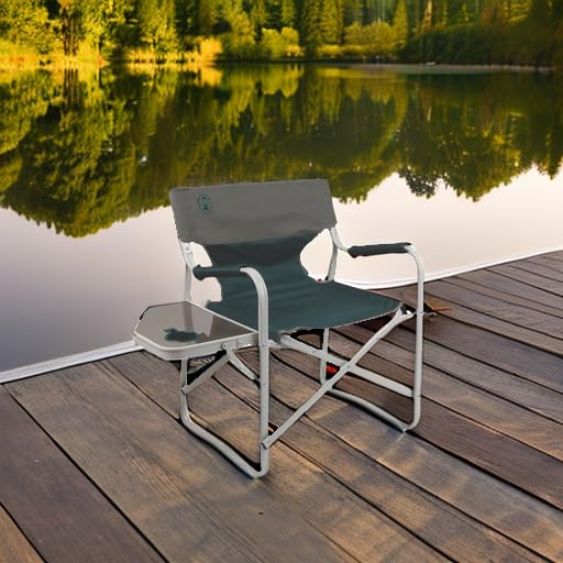 Outpost Elite Folding Camp Chair with Side Table and Cup Holder