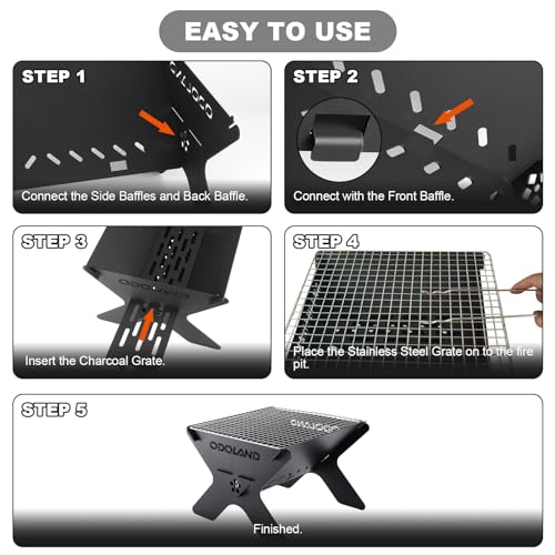 Camping Campfire Grill,Portable Folding Charcoal Grills,Backpacking BBQ Grill