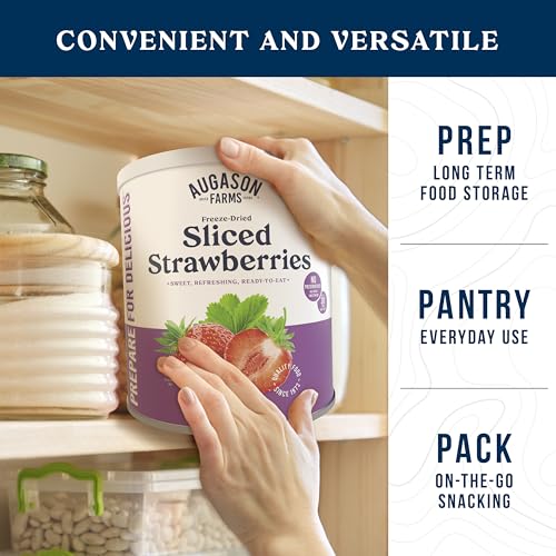Freeze Dried Sliced Strawberries Can - Gluten Free Snack for Baking-18 Servings