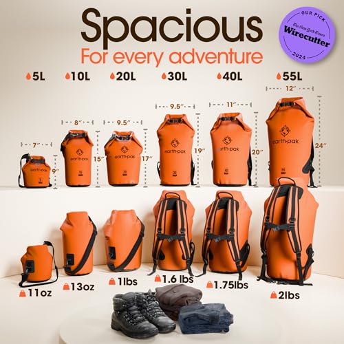 Waterproof Dry Bag-Roll Top Waterproof Backpack Sack Keeps Gear Dry for Kayak with Waterproof Phone Case