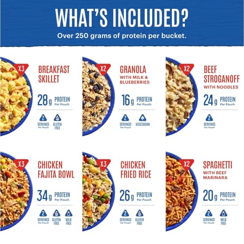 Expedition Bucket|Freeze Dried Backpacking & Camping Food|30 Servings