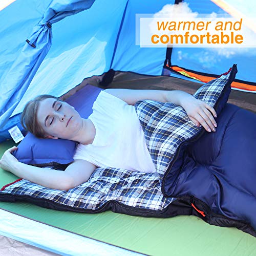 Cotton Flannel Sleeping Bag for Camping Backpacking - Adults