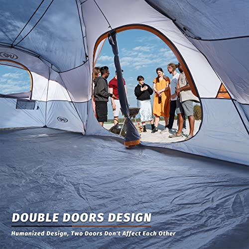 Camping Tent 10-Person-Family Tents,Parties,Music Festival Tent,5 Large Mesh Windows