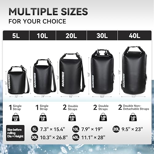 Floating Waterproof Dry Bag Backpack 5L,Roll Top Sack Keeps Gear Dry for Camping