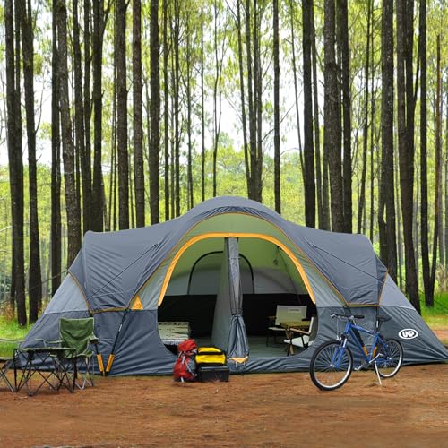 Camping Tent 10-Person-Family Tents,Parties,Music Festival Tent,5 Large Mesh Windows