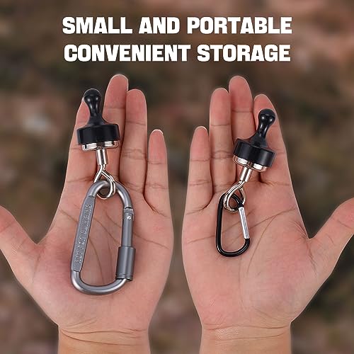 Magnetic Hooks for Canopy, Magnet Clip Hanger w/ Carabiner for Camping