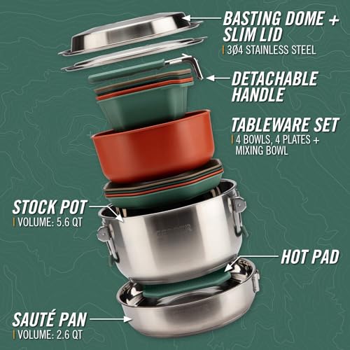 Cook Set - Dishwasher-Safe Camping Cookware for Outdoor Cooking