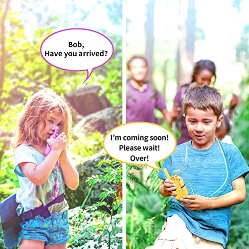 4pcs Walkie Talkies for Kids Rechargeable, Long Range 2 Way Radio