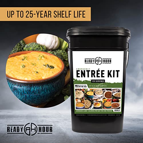 Emergency Meal Entrées,Real Non-Perishable Meals,25-Year Shelf Life,120 Servings