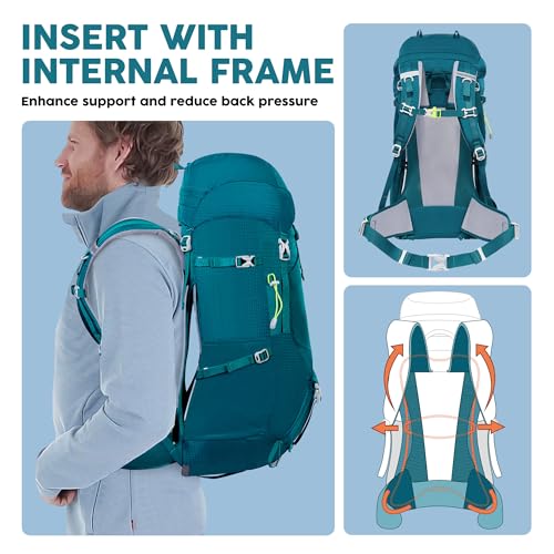 Internal Frame Hiking Backpack 45+5L,Mountain Climbing Camping Backpack