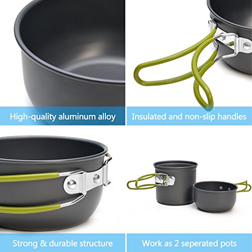 Camping Cookware Stove Carabiner Canister Stand Tripod & Stainless Steel Cup