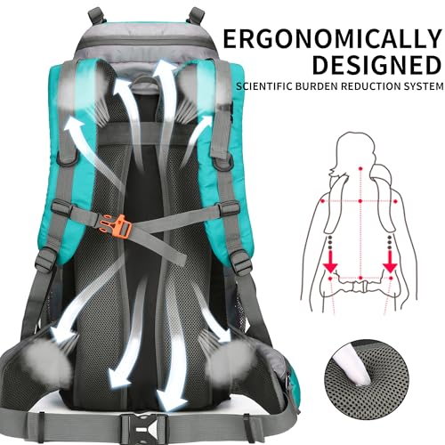 60L Hiking Backpack for Men & Women | Waterproof Camping & Backpacking Pack