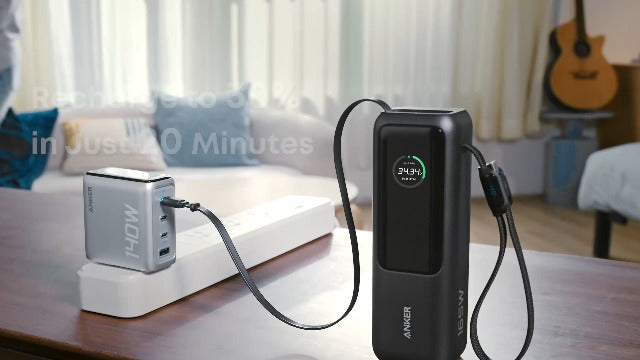 Laptop Power Bank, 25,000mAh Portable Charger with Triple 100W USB-C Ports