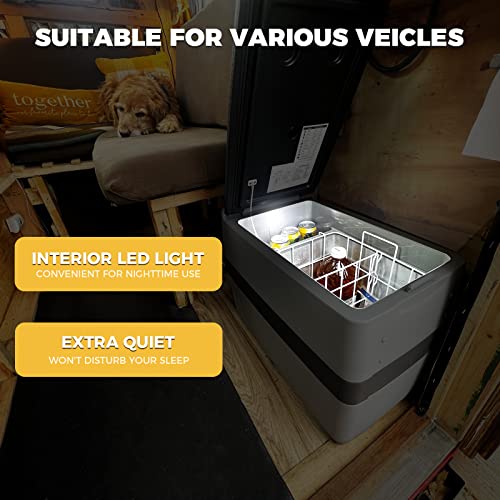 AJ40 Portable Refrigerator Portable Freezer 42 Quart Electric Cooler Car Refrigerator 12/24V DC Cable
