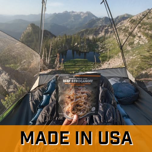 Beef Stroganoff|Freeze Dried Backpacking & Camping Food|Real Meat|Quick Prep Meals