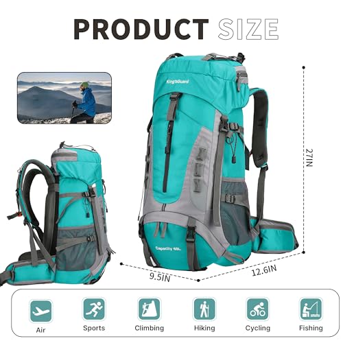 60L Hiking Backpack for Men & Women | Waterproof Camping & Backpacking Pack