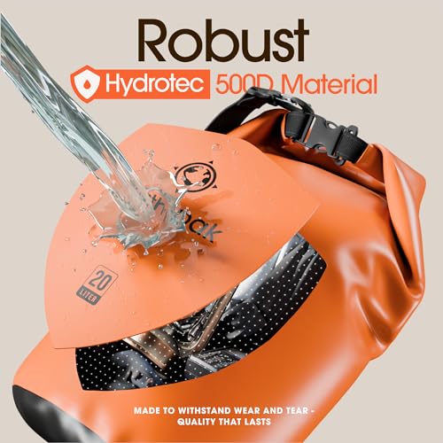 Waterproof Dry Bag-Roll Top Waterproof Backpack Sack Keeps Gear Dry for Kayak with Waterproof Phone Case
