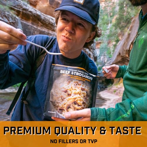 Beef Stroganoff|Freeze Dried Backpacking & Camping Food|Real Meat|Quick Prep Meals