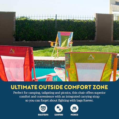 Comfort Pro Rocker Camping Chair|Portable Folding Rocking Chair w/ Armrests