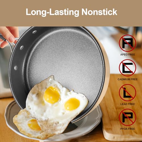 Camping Cookware Set Non-Stick Pot & Pan Set w/ Kettle,Stainless Steel Utensils Mess Kit