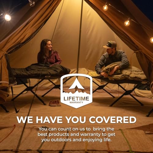 Camping Cot w/ Pivot Arm,Folding Camping Cot,Durable Heavy Duty Canvas