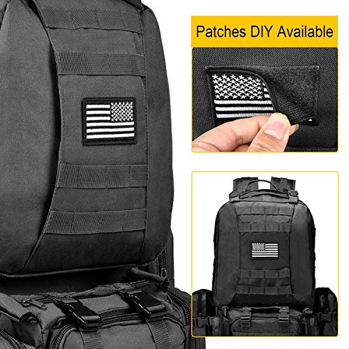 Tactical Backpack Military Army Rucksack 60L Large Assault Pack Detachable Molle Bag