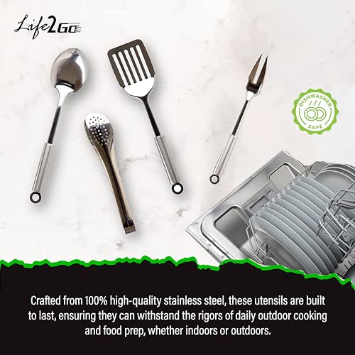 12Pcs Camp Cooking Utensil Set & Outdoor Kitchen Gear Cookware Kit