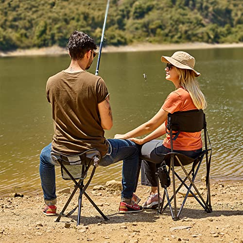 Tall Folding Tripod Stool for Outdoor Camping Walking Hunting Hiking Fishing Travel, Support 225 lbs