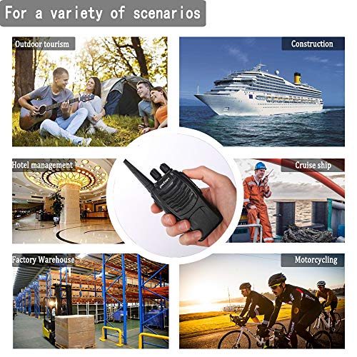 6pcs Two Way Radios Long Range Walkie Talkies for Adults wi/ Headphones