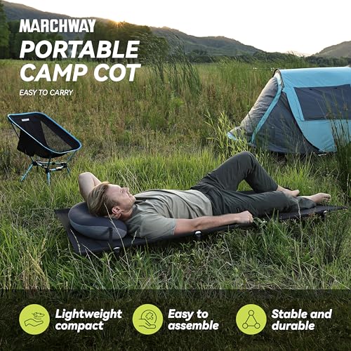Lightweight Folding Tent Camping Cot Bed with Lever Lock