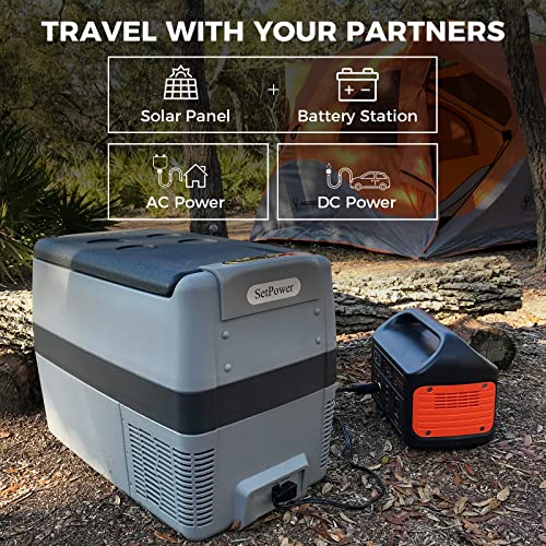 AJ40 Portable Refrigerator Portable Freezer 42 Quart Electric Cooler Car Refrigerator 12/24V DC Cable