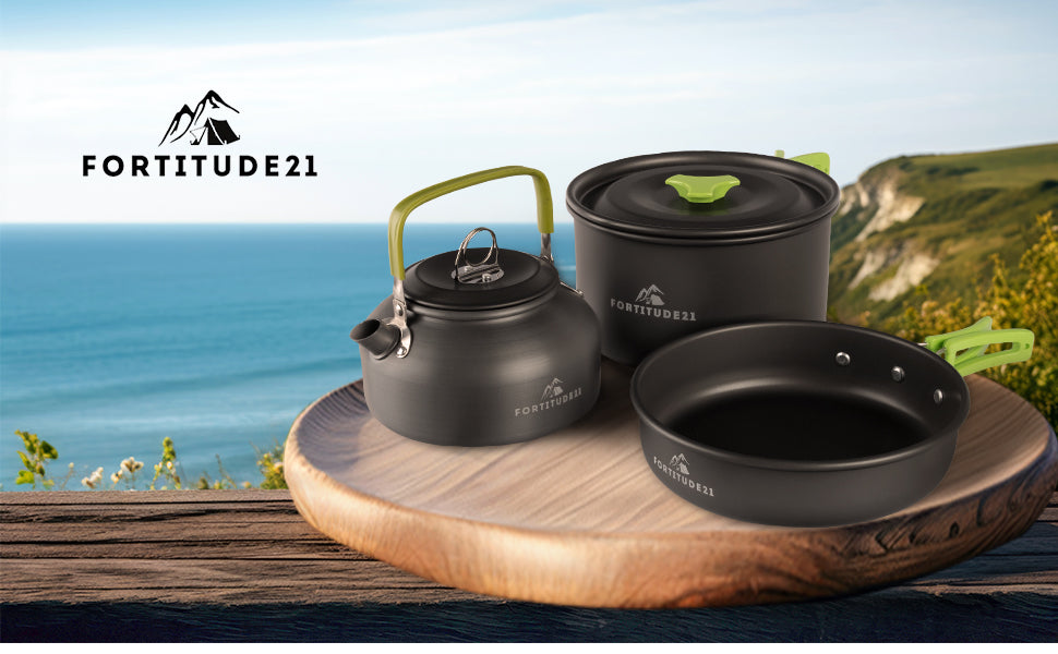 Camping Cookware Set - 19pcs Lightweight Backpacking Cookware w/ Pots,Pans,Utensils