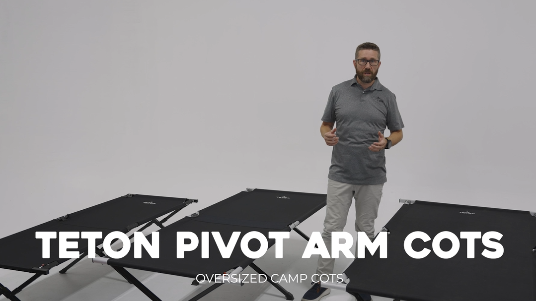 Camping Cot w/ Pivot Arm,Folding Camping Cot,Durable Heavy Duty Canvas