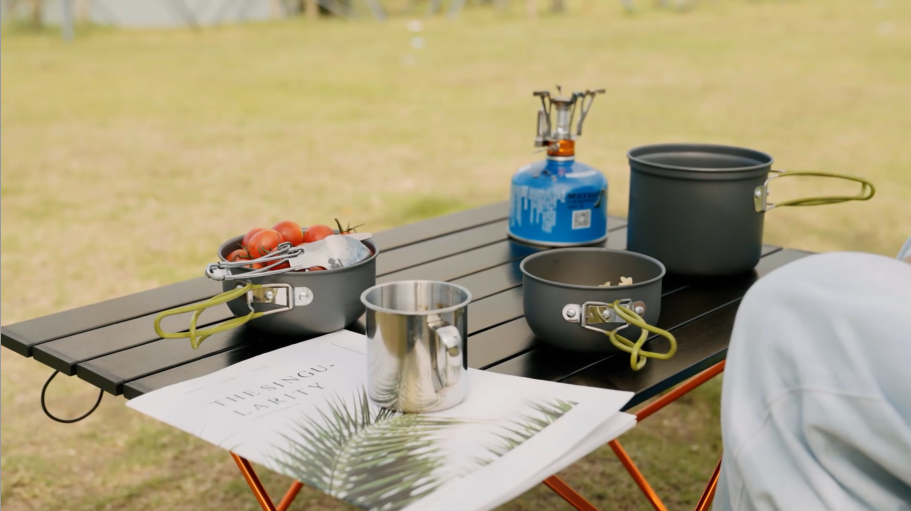 Camping Cookware Mess Kit,19pcs Hiking Backpacking Picnic Cooking Bowl