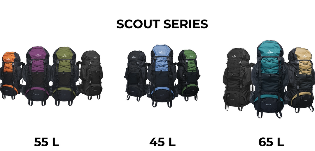 65L Scout Internal Frame Backpack w/ Rain Cover for Hiking, Camping, Backpacking