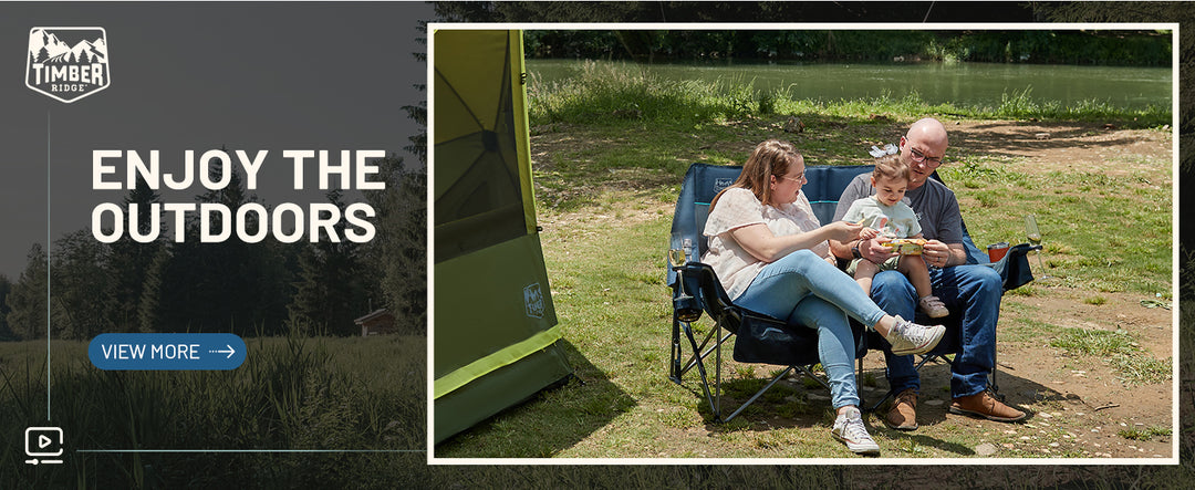 Fully Padded Double Camping Chair,Heavy Duty Outdoor Folding Camp Couch