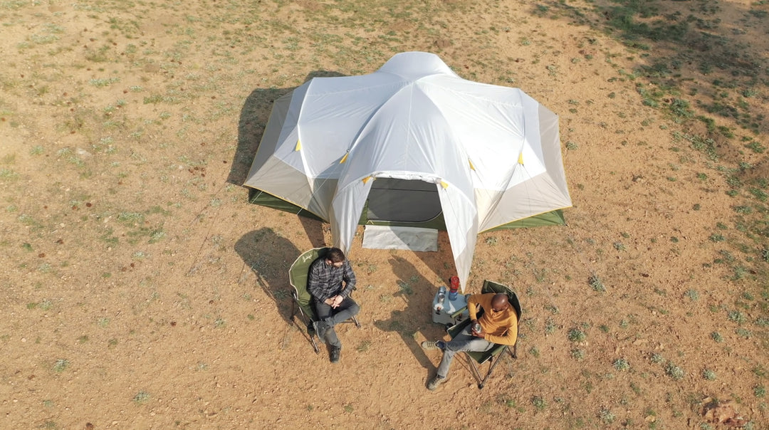 Aspen Grove 8 Person Hybrid Dome Family Camping Tent with 2 Rooms