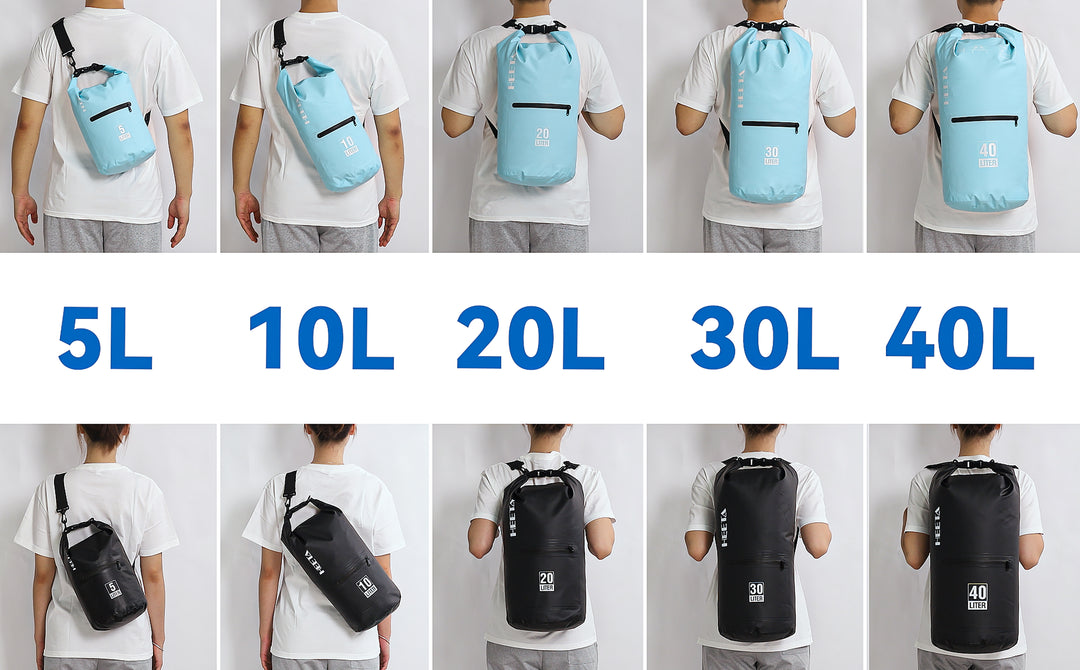 5L Waterproof Dry Bag with Front Zippered Pocket | Roll-Top Lightweight Bag for Women & Men